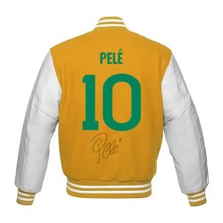 Pele Signature Number 10 Varsity Jacket