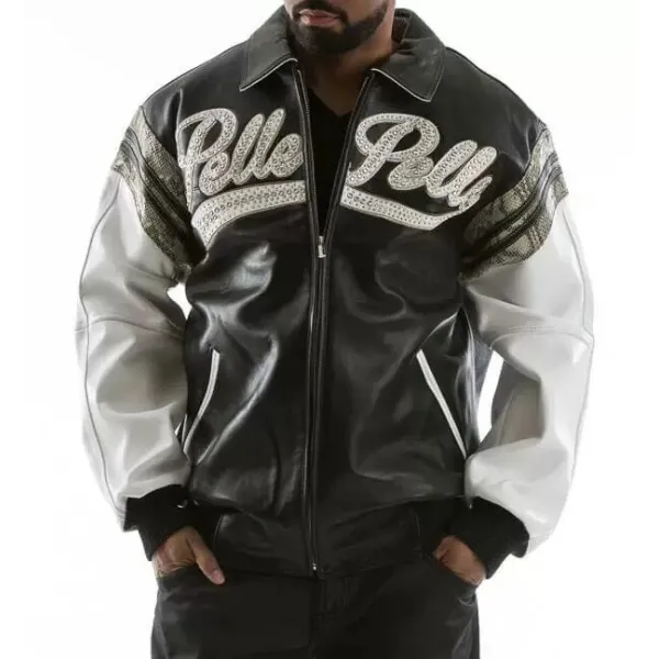 Pelle Pelle 1978 Black White Major League Jacket Pelle Pelle 1978 Black White Major League Jacket