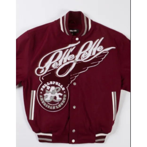 Pelle Pelle American Legend Maroon Varsity Jacket