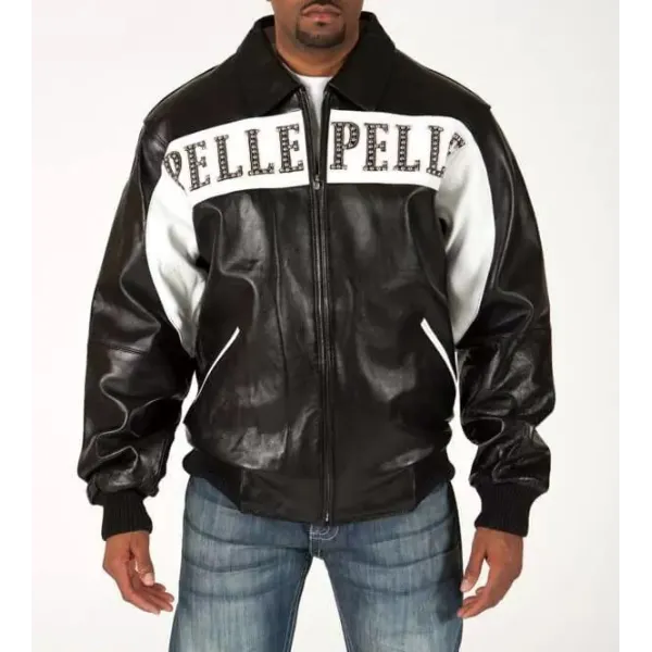 Pelle Pelle Black And White Worlds Best 1978 Studded Jacket Pelle Pelle Black And White Worlds Best 1978 Studded Jacket