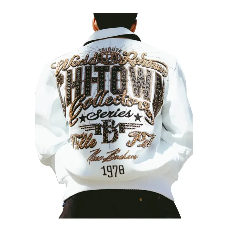 Pelle Pelle Chi-Town White Leather Jacket Pelle Pelle Chi-Town White Leather Jacket