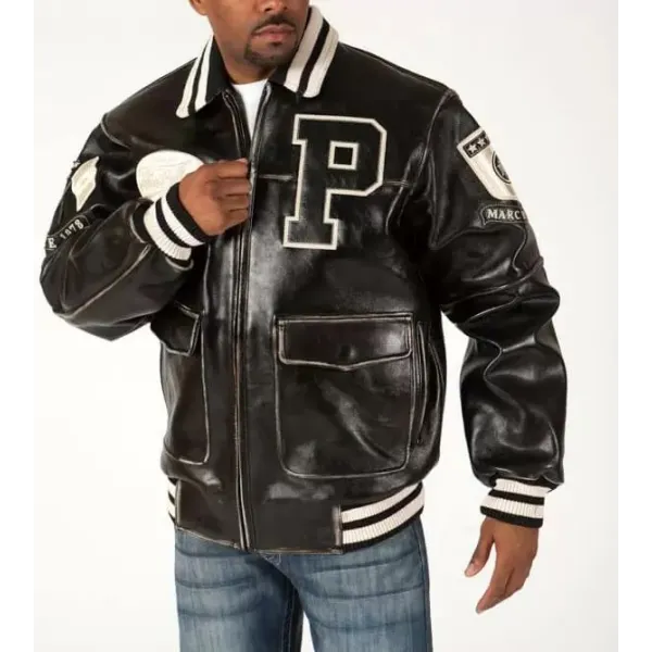 Pelle Pelle Marc Buchanan 1978 Black Bomber Jacket Pelle Pelle Marc Buchanan 1978 Black Bomber Jacket