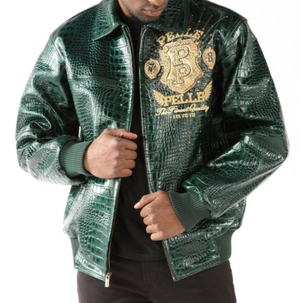 Pelle Pelle Men's Eye On The Prize Green Jacket Pelle Pelle Men's Eye On The Prize Green Jacket