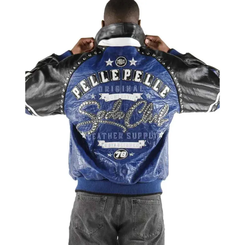 Pelle Pelle P 1978 Blue Leather Jacket Pelle Pelle P 1978 Blue Leather Jacket