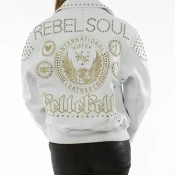 Pelle Pelle Rebel Soul White Studded Jacket