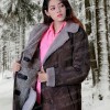 Perry Mattfeld In The Dark Double Breasted Coat