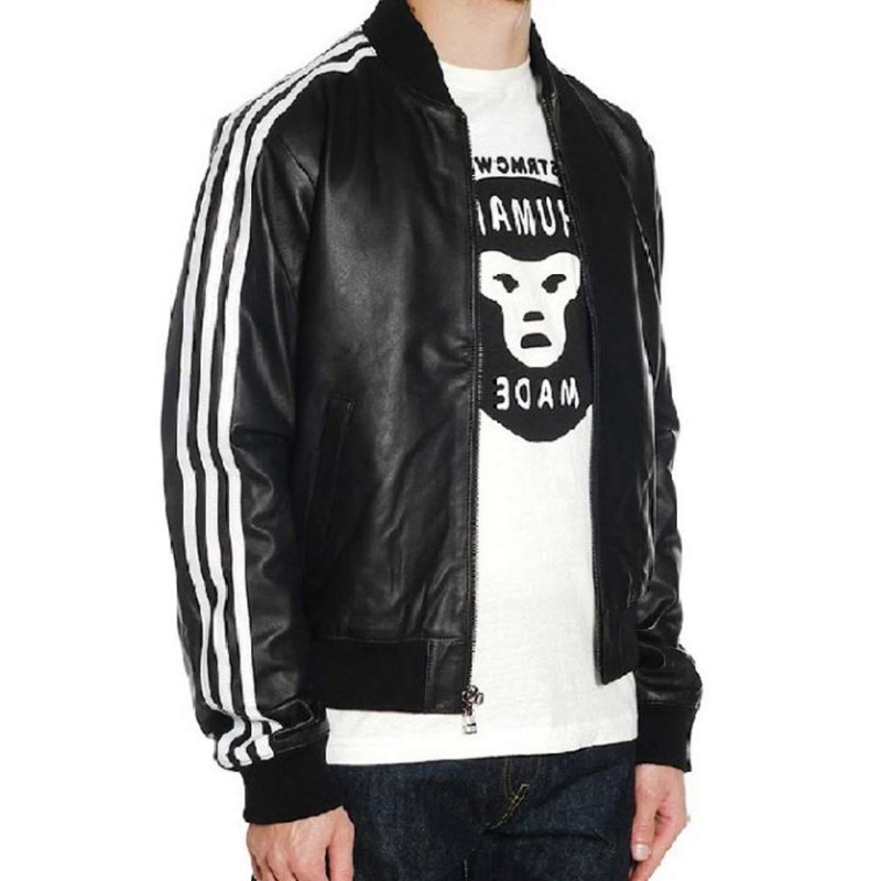 Pharrell Williams Bomber Leather Jacket