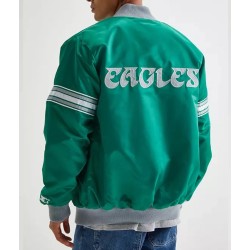 Philadelphia Eagles Kelly Green Striped Jacket