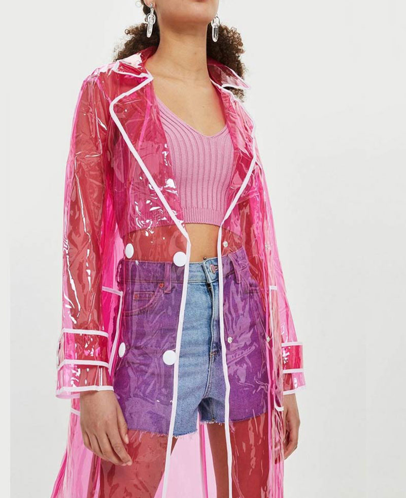 Pink clear raincoat 2025