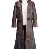 PUBG Trench Leather Coat with Hoodie