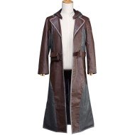 PUBG Trench Leather Coat with Hoodie
