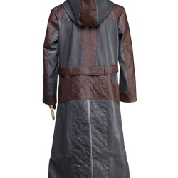 PUBG Trench Leather Coat with Hoodie