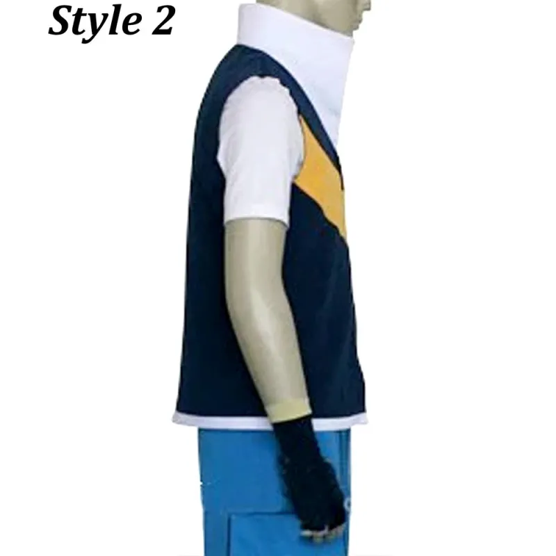 Pokemon Ash Ketchum Cotton Blue Vest Pokemon Ash Ketchum Cotton Blue Vest