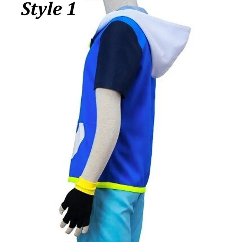 Pokemon Ash Ketchum Cotton Blue Vest Pokemon Ash Ketchum Cotton Blue Vest