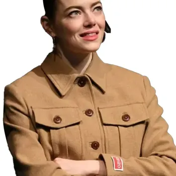 Poor Things Emma Stone Brown Jacket