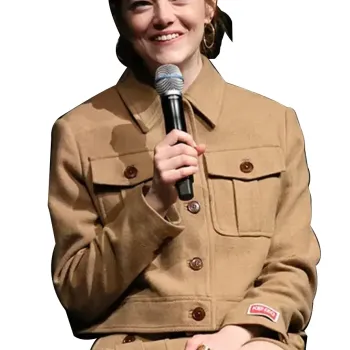 Poor Things Emma Stone Brown Jacket