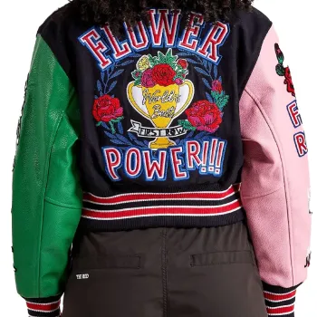 Power Flower Varsity Jacket
