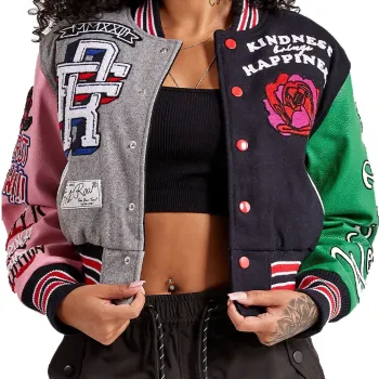 Power Flower Varsity Jacket