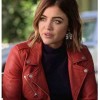 Lucy Hale Pretty Little Liars Red Leather Jacket