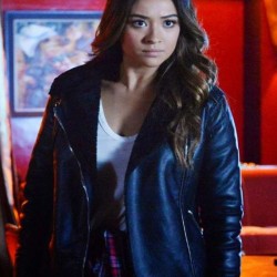 Shay Mitchell Pretty Little Liars Black Leather Jacket