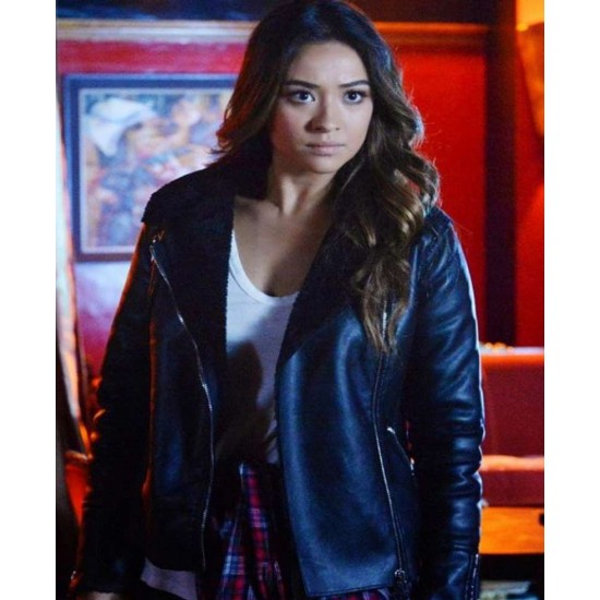 Shay Mitchell Pretty Little Liars Black Leather Jacket