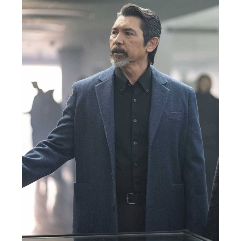 Lou Diamond Phillips Prodigal Son Blue Wool Coat Lou Diamond Phillips Prodigal Son Blue Wool Coat