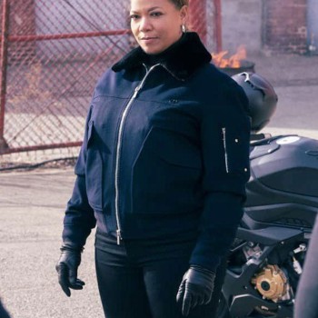 Queen Latifah The Equalizer Blue Bomber Jacket
