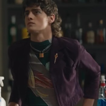 Queer As Folk 2022 Mingus Purple Leather Jacket