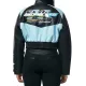 Race Car Blue Leather Jacket