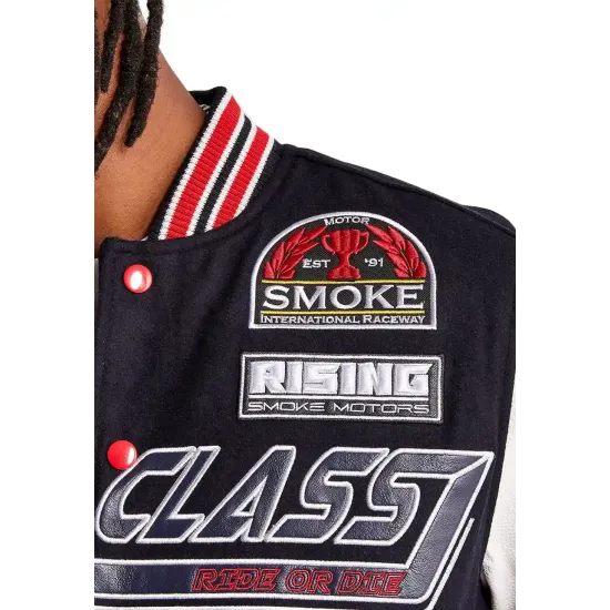 Racing Smoke Rise Varsity Jacket
