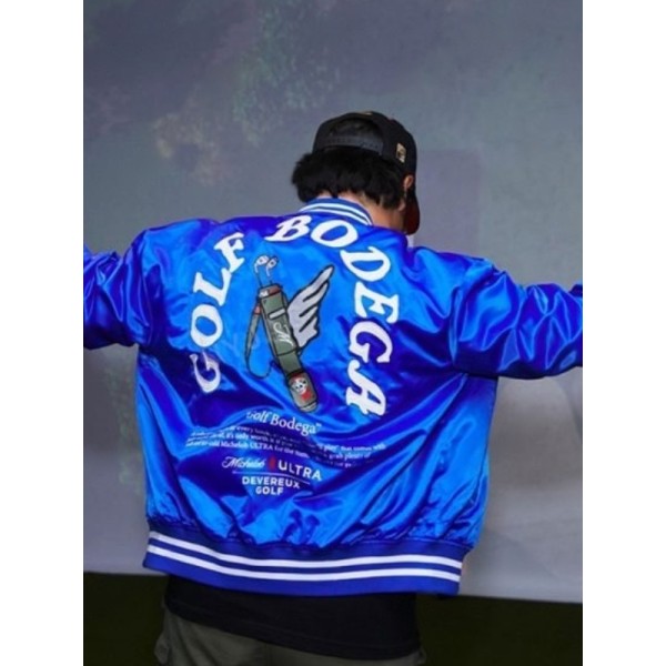 Radamiz Golf Bodega Blue Varsity Jacket Radamiz Golf Bodega Blue Varsity Jacket