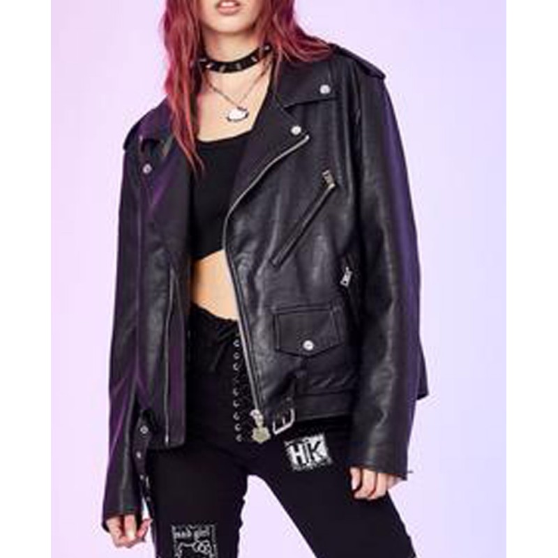Hello Kitty Dolls Kill Rebel Girl Biker Leather Jacket Hello Kitty Dolls Kill Rebel Girl Biker Leather Jacket