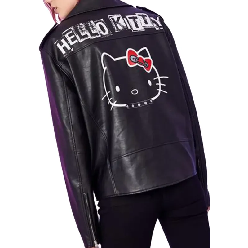 Hello Kitty Dolls Kill Rebel Girl Biker Leather Jacket Hello Kitty Dolls Kill Rebel Girl Biker Leather Jacket