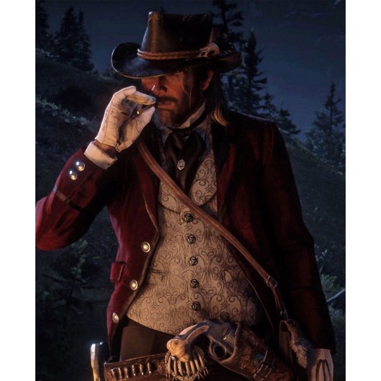 Red Dead Redemption 2 Arthur Maroon Blazer Style Coat