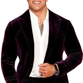Red Notice Dwayne Johnson Velvet Blazer