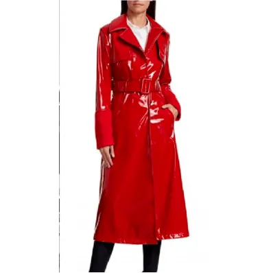 Red Notice The Bishop Red Leather Coat Red Notice The Bishop Red Leather Coat