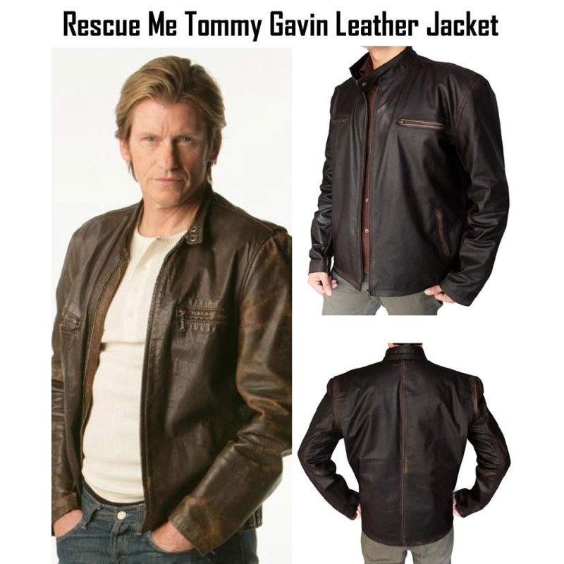 Tommy Gavin Rescue Me Denis Leary Leather Jacket Tommy Gavin Rescue Me Denis Leary Leather Jacket