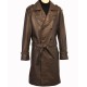 Richard Roundtree Shaft Brown Leather Coat