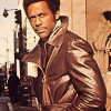 Richard Roundtree Shaft Mid Length Belted Leather Coat Richard Roundtree Shaft Mid Length Belted Leather Coat