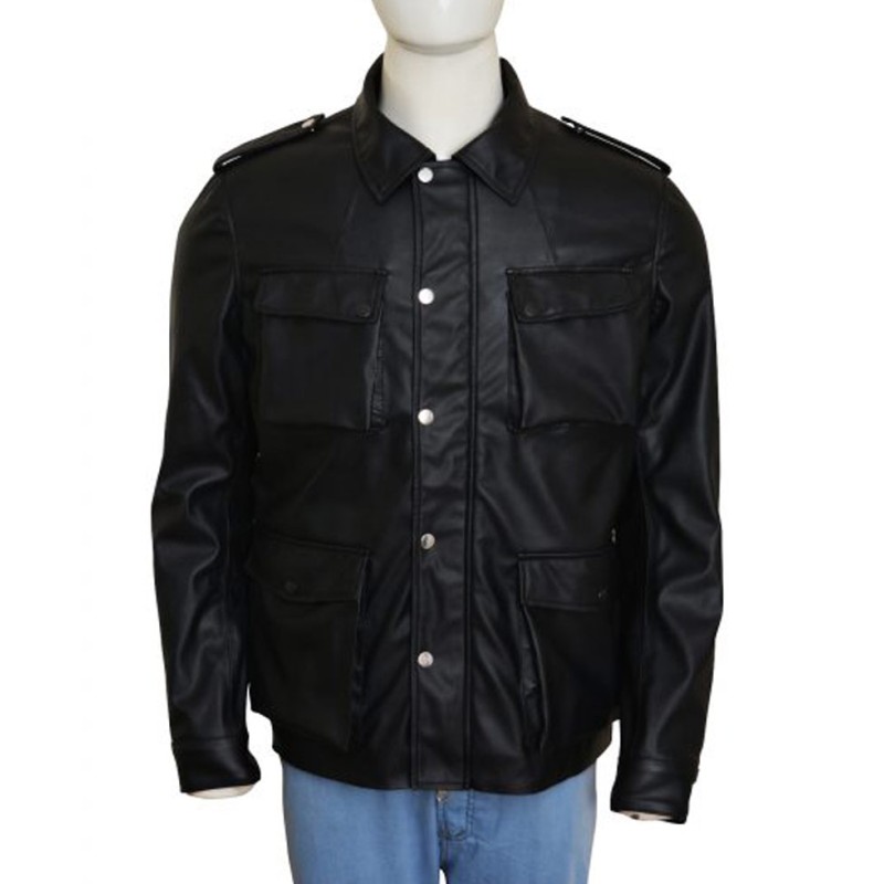 Bobby Cannavale Vinyl Black Leather Jacket Bobby Cannavale Vinyl Black Leather Jacket
