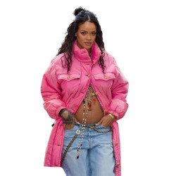 Rihanna Pink Coat