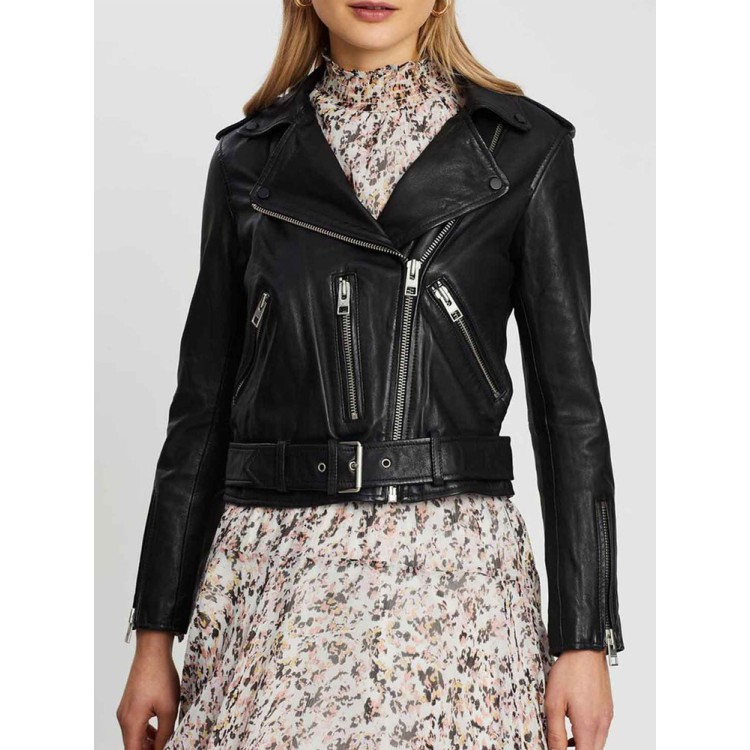 Riverdale S05 Lili Reinhart Belted Leather Jacket Riverdale S05 Lili Reinhart Belted Leather Jacket