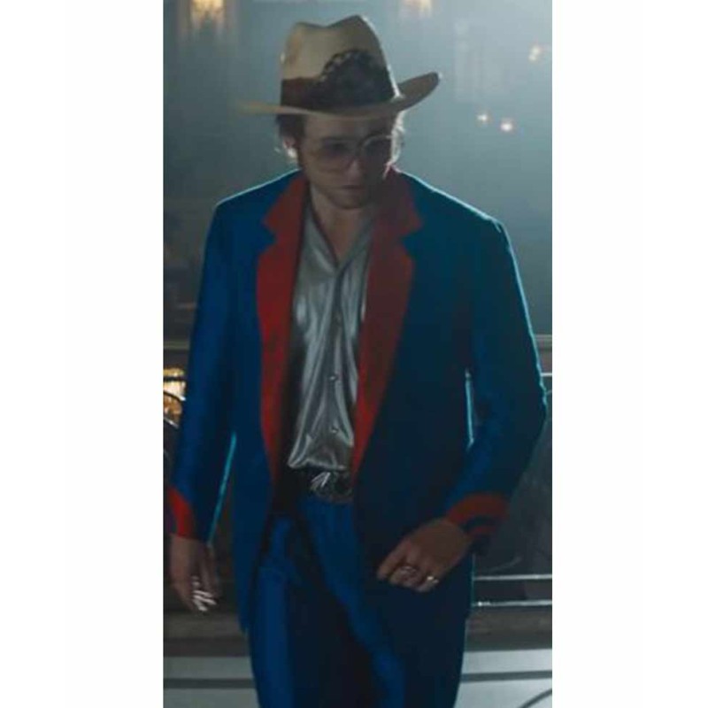 Rocketman Taron Egerton Blue Tuxedo Rocketman Taron Egerton Blue Tuxedo