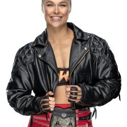 Ronda Rousey Cropped Leather Jacket