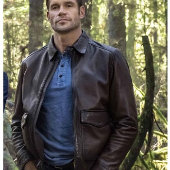Prediction Murder Stephen Huszar Brown Leather Jacket