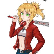 Red Saber Fate Apocrypha Leather Jacket