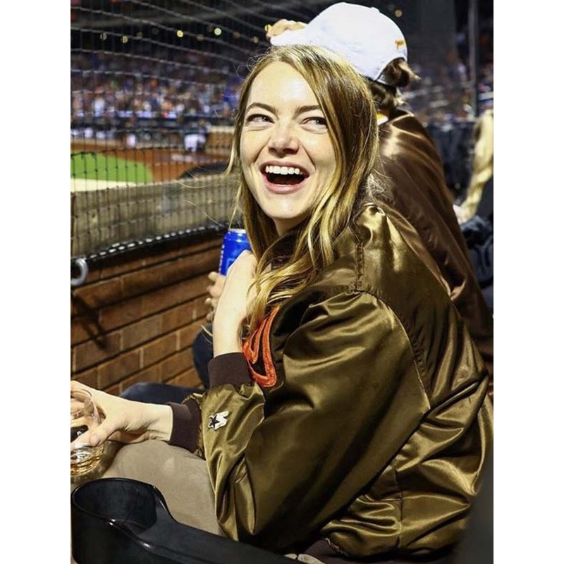 San Diego Padres Emma Stone Brown Jacket San Diego Padres Emma Stone Brown Jacket