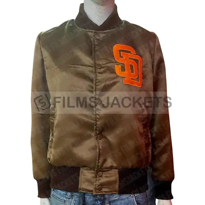 San Diego Padres Emma Stone Brown Jacket San Diego Padres Emma Stone Brown Jacket