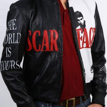 Scarface Tony Montana Bomber Leather Jacket