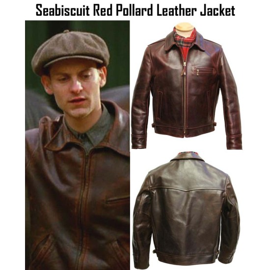 Tobey Maguire Seabiscuit Red Pollard Leather Jacket